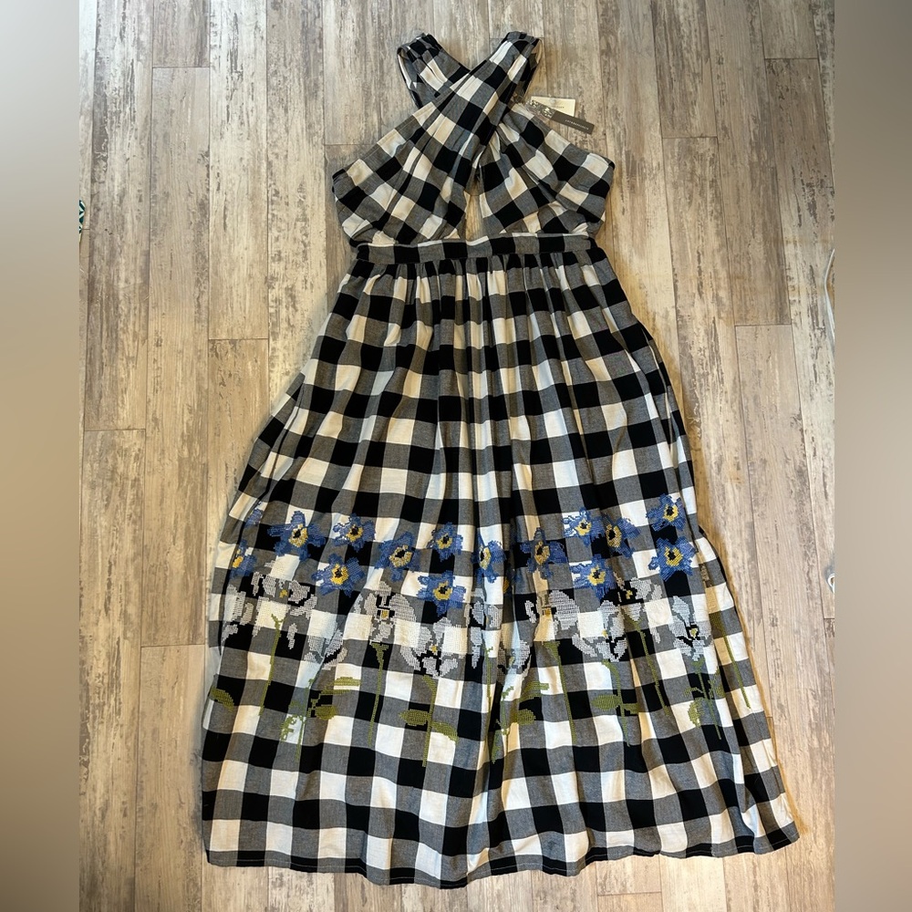 Anthropologie Verb by Pallavi Singhee Gingham Halter Dress - Picture 4 of 16